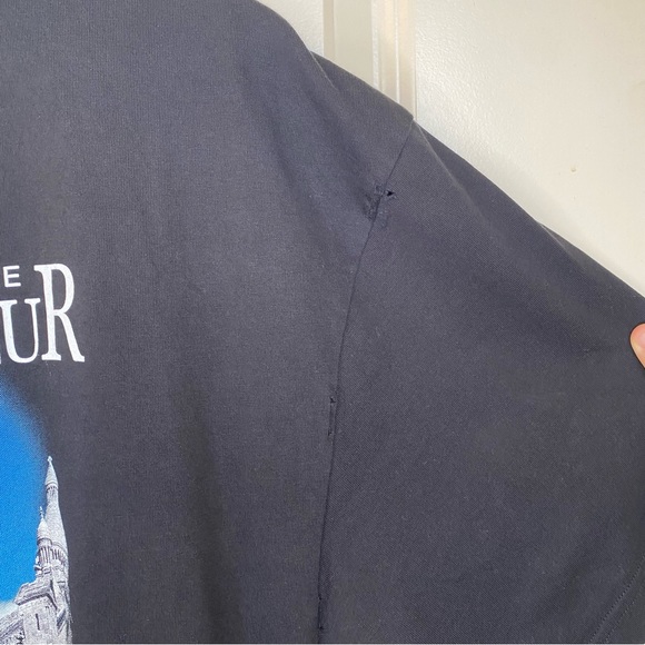 Balenciaga Paris Black Distressed Tee Size XS - Picture 7 of 11